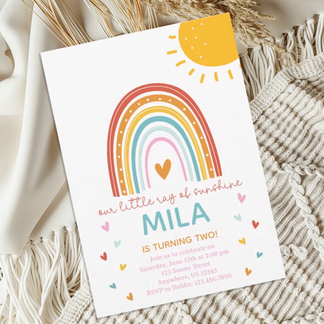 Little Ray of Sunshine Birthday Invitation (Creator Uploaded)