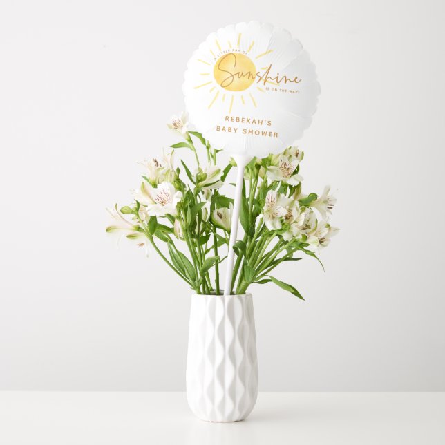 Little Ray of Sunshine Boho Baby Shower Balloon (Vase)