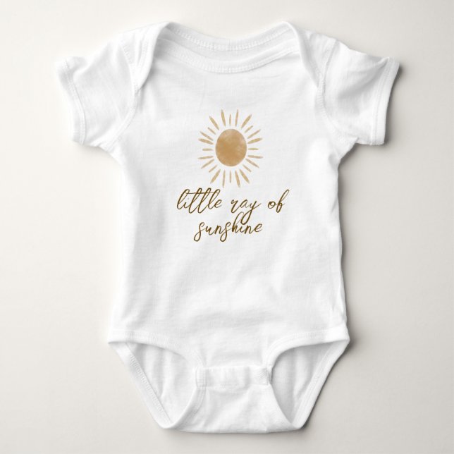 Little Ray of Sunshine Boho Baby Shower  Bodysuit (Front)