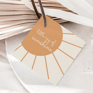 Little Ray of Sunshine Boho Baby Shower Favor Tags