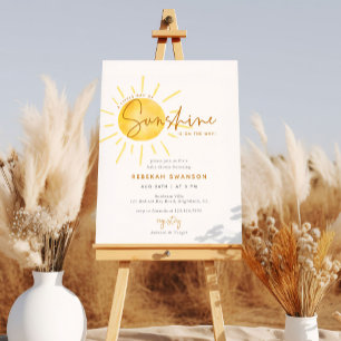 Little Ray of Sunshine Boho Baby Shower Foam Board