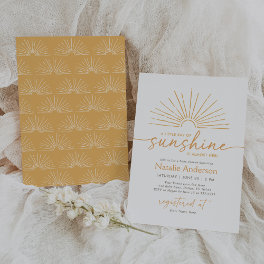 Little Ray of Sunshine Boho Baby Shower Invitation