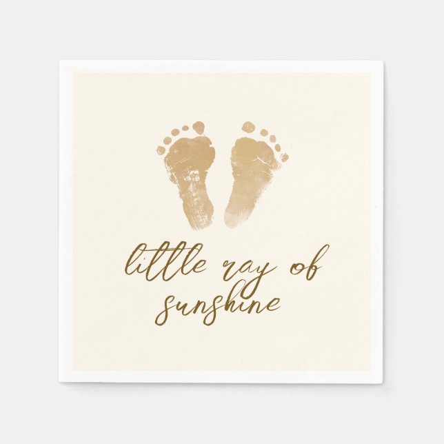 Little Ray of Sunshine Boho Baby Shower  Napkins (Front)