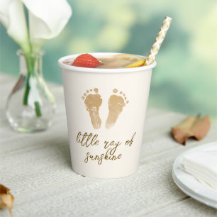 Little Ray of Sunshine Boho Baby Shower  Paper Cups