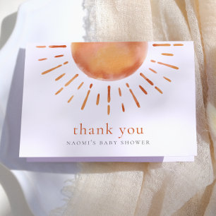 Little Ray of Sunshine Boho Baby Shower Thank You