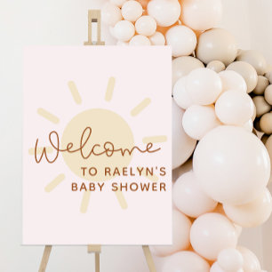 Little Ray of Sunshine Boho Baby Shower Welcome Foam Board