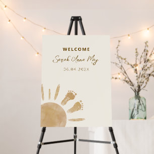Little Ray of Sunshine Boho Baby Shower Welcome Foam Board