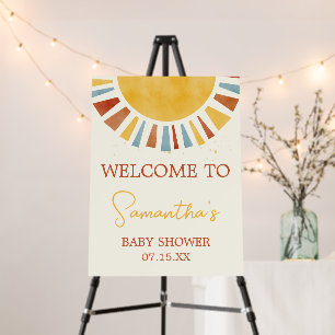 Little Ray of Sunshine Boho Baby Welcome Sign