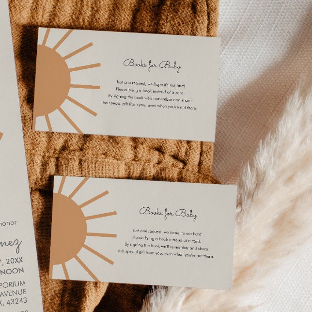 Little Ray of Sunshine Boho Books for Baby Enclosu Enclosure Card (Creator Uploaded)