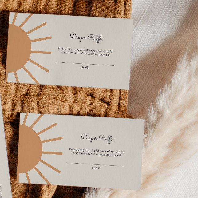 Little Ray of Sunshine Boho Diaper Raffle Enclosure Card (Creator Uploaded)