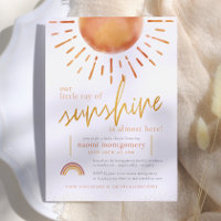 Little Ray of Sunshine Boho Rainbow Baby Shower