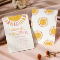 Little Ray of Sunshine Boho Retro Girl Baby Shower