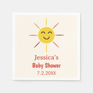 Little Ray of Sunshine cartoon Baby Shower Napkins