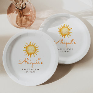 Little Ray of Sunshine Cute Baby Shower Paper Plates