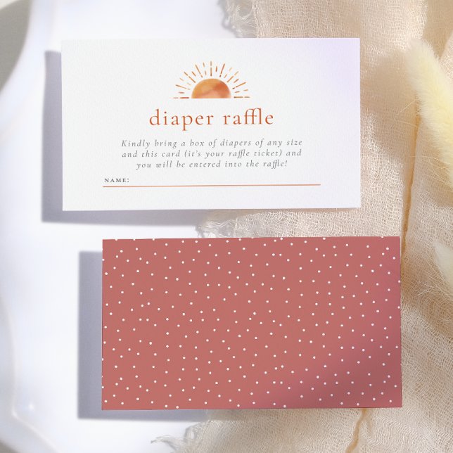 Little Ray of Sunshine Diaper Raffle Ticket Enclosure Card (Creator Uploaded)