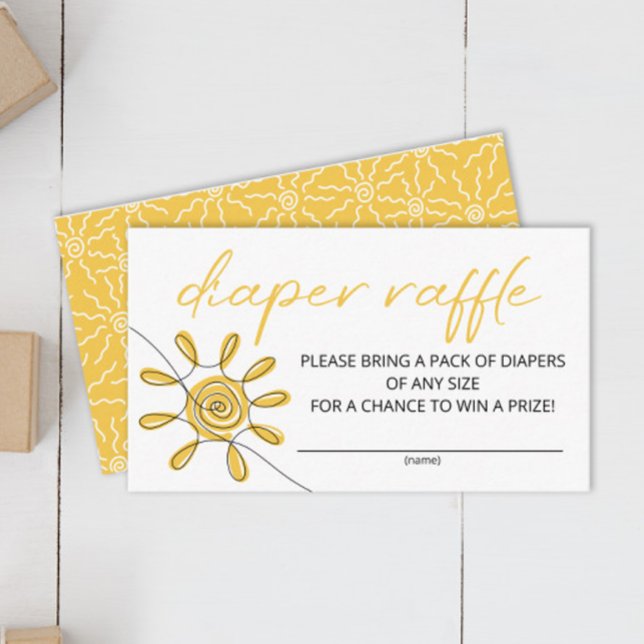 Little Ray Of Sunshine diaper raffle ticket Enclosure Card (Creator Uploaded)