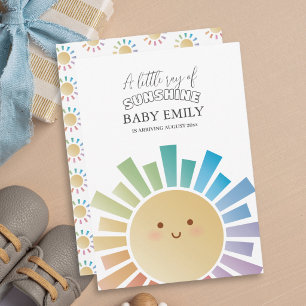 Little Ray of Sunshine Gender Neutral Baby Arrival Announcement