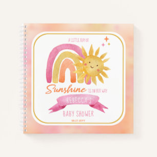 Little Ray of Sunshine Girl Baby Shower Guestbook Notebook