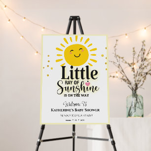 Little Ray of Sunshine Glitter Baby Shower   Foam Board