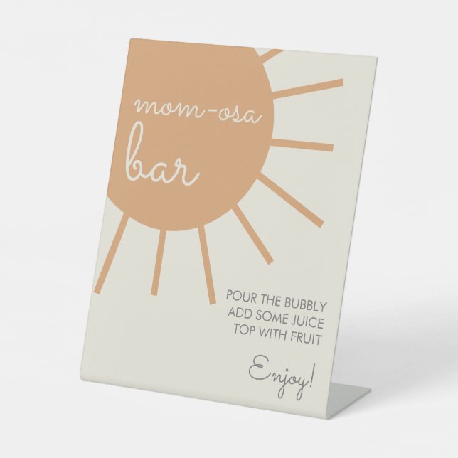 Little Ray of Sunshine Mom-Osa Bar Sign (Front)