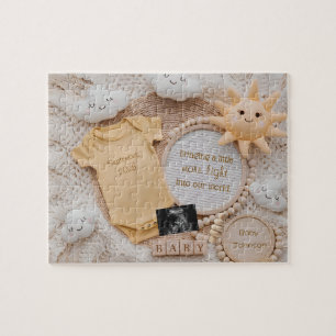 Little ray of Sunshine pregnancy announcement gift Jigsaw Puzzle
