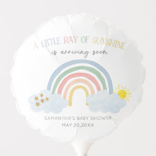 Little Ray of Sunshine Rainbow Baby Shower Balloon