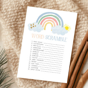 Little Ray of Sunshine Rainbow Word Scramble Game