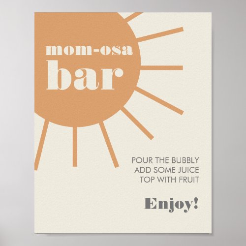 Little Ray of Sunshine Vintage Mom_Osa Bar Poster