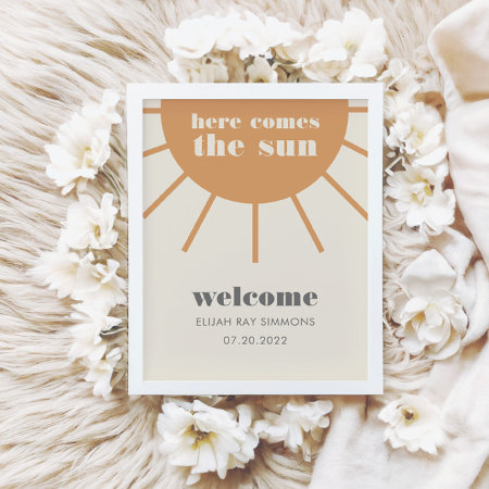 Little Ray Of Sunshine Vintage Welcome Poster