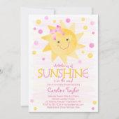 Little Ray of Sunshine Watercolor Baby Shower Invitation (Front)