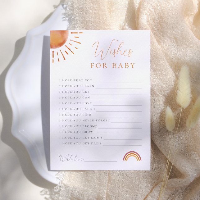 Little Ray of Sunshine Wishes for Baby Activity Invitation (Creator Uploaded)