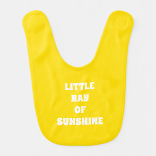 Little ray of sunshine yellow custom sunny cute baby bib