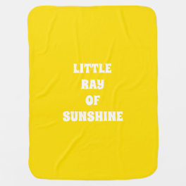 Little ray of sunshine yellow custom sunny cute baby blanket