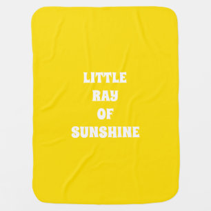 Little ray of sunshine yellow custom sunny cute baby blanket