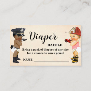 Little Recruit Diaper Raffle Ticket Baby Shower