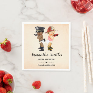 Little Recruit on the Way Baby Shower Party Decor Napkins