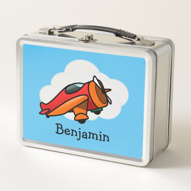 Little Red Airplane Design Lunchbox