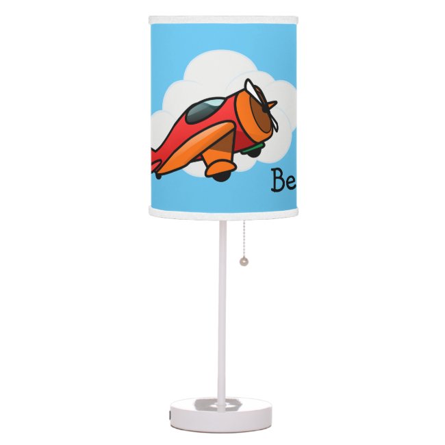 Little Red Airplane Design Table Lamp