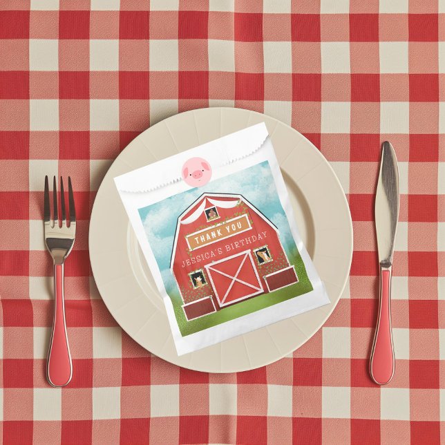 Little Red Barn Farm Birthday Party Favor Bag (Creator Uploaded)