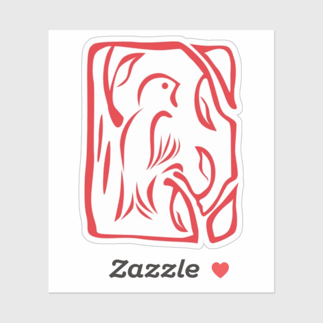 Little Red Bird Sticker (Sheet)