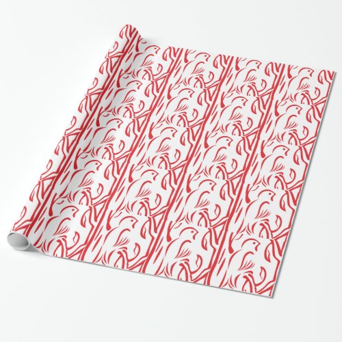 Little Red Bird Wrapping Paper