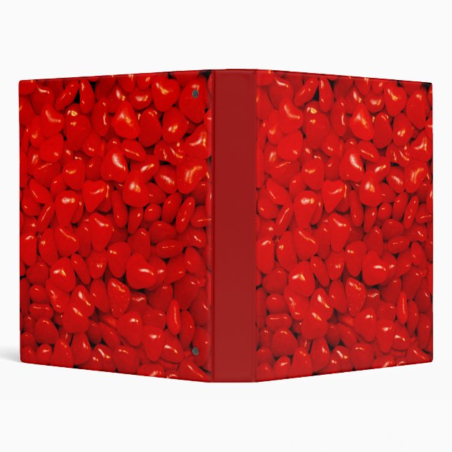 Little Red Candy Hearts Binder (Background)