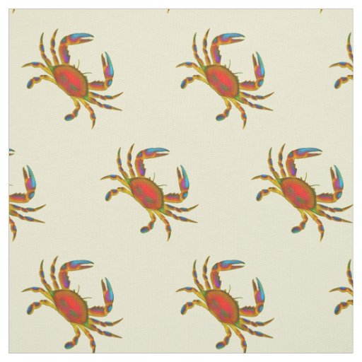 Little Red Chesapeake Crabs Fabric