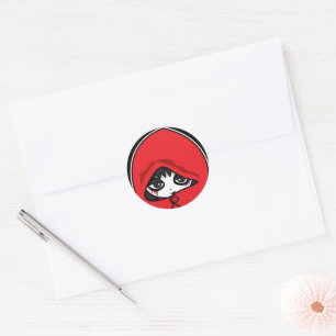 Little Red  Classic Round Sticker