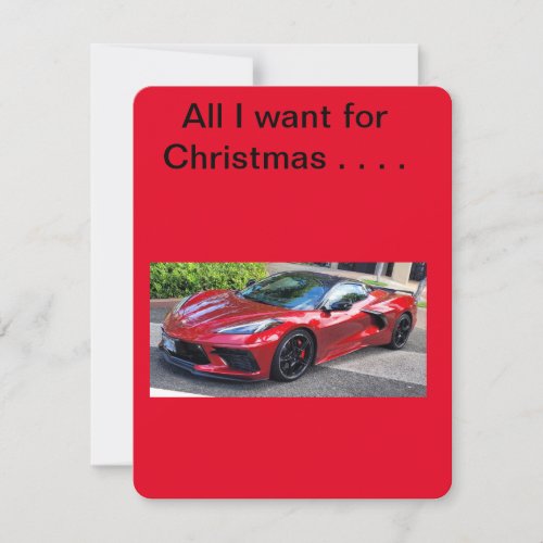 Little Red Corvette Flat Holiday Card