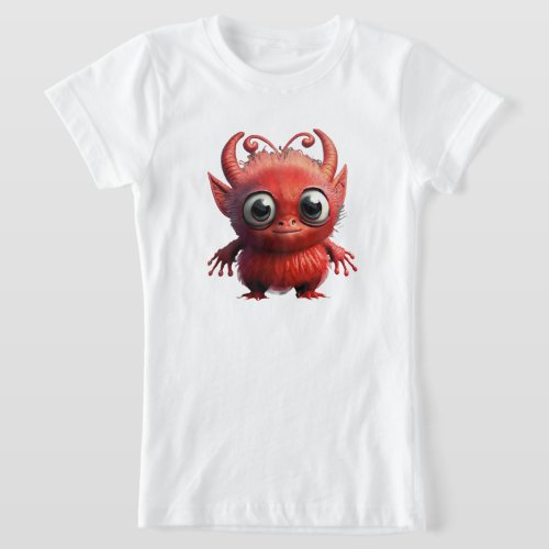 Little red devil creature T_shirt