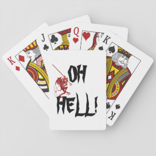 Little Red Devil Oh Hell! Game Gift Playing Cards