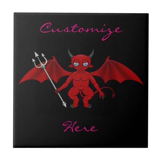 Little Red Devil Thunder_Cove Ceramic Tile (Front)