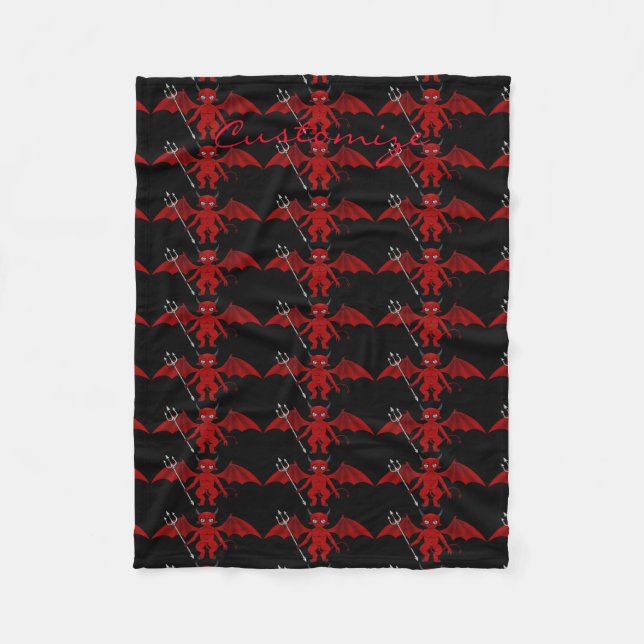 Little Red Devil Thunder_Cove Fleece Blanket (Front)