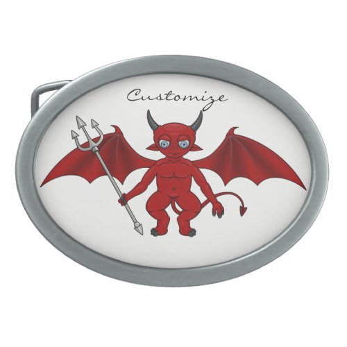 Little Red Devil Thunder_Cove Oval Belt Buckle